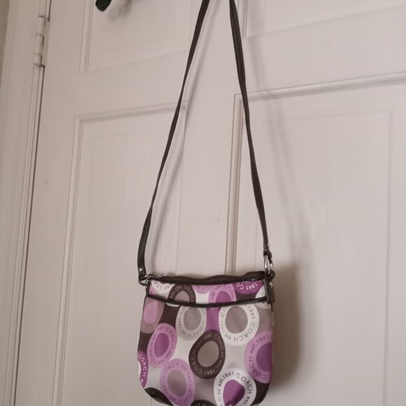 Coach Satin Multi-color Signature Cs Pattern Shoulder bag - Picture 1 of 6